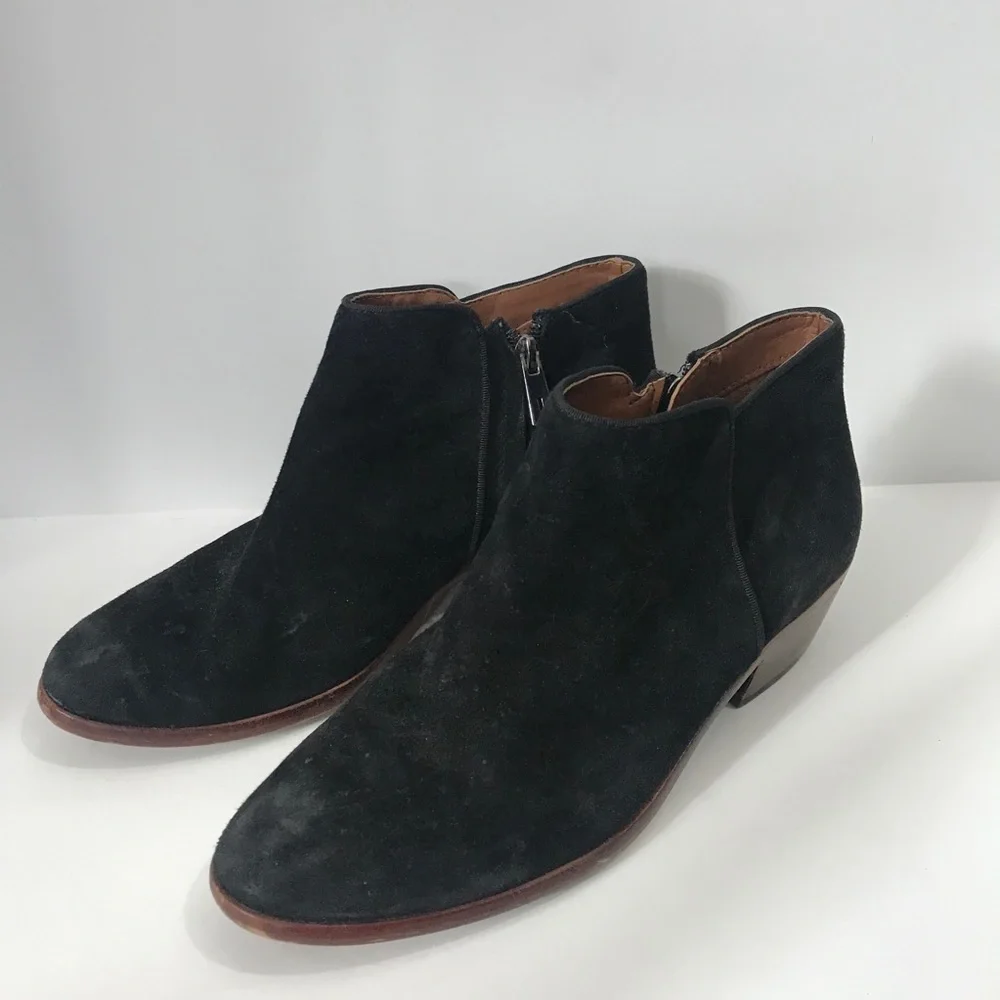 Sam Edelman Black Suede Petty Boots
